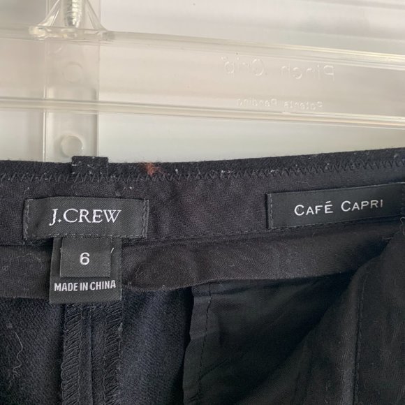 JCrew Cuffed Wool Cafe Capris Trousers Pants Unlined Sz 6 | OBO OFFERS WELCOME - Picture 6 of 7